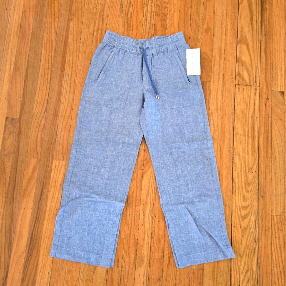 Athleta chambray wide leg pants